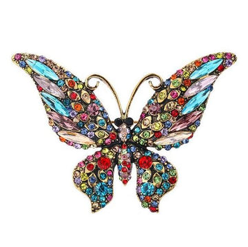 XSB151 - Colorful Butterfly Saree Brooch